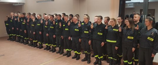 Ukończenie kursu i ślubowanie nowych strażaków JOT w OSP Mystków